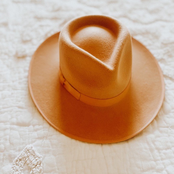GIGI PIP Accessories - GIGI PIP Camel Felt Wide-Brim Hat
